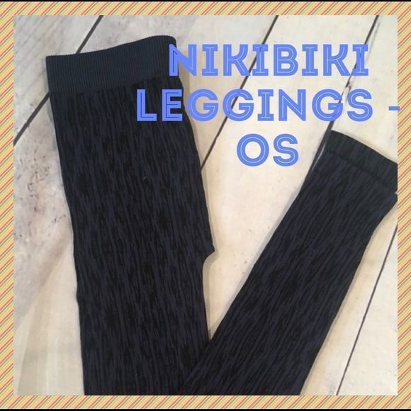 NWOT Nikibiki Timber Print Full-length Seamless Leggings - OS - Picture 2 of 6